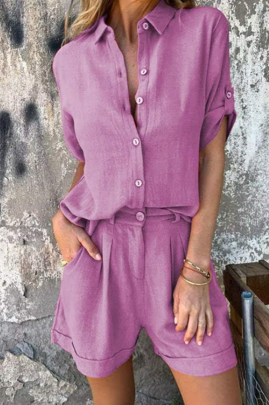 Ensemble Décontracté Été Coton & Lin Femme