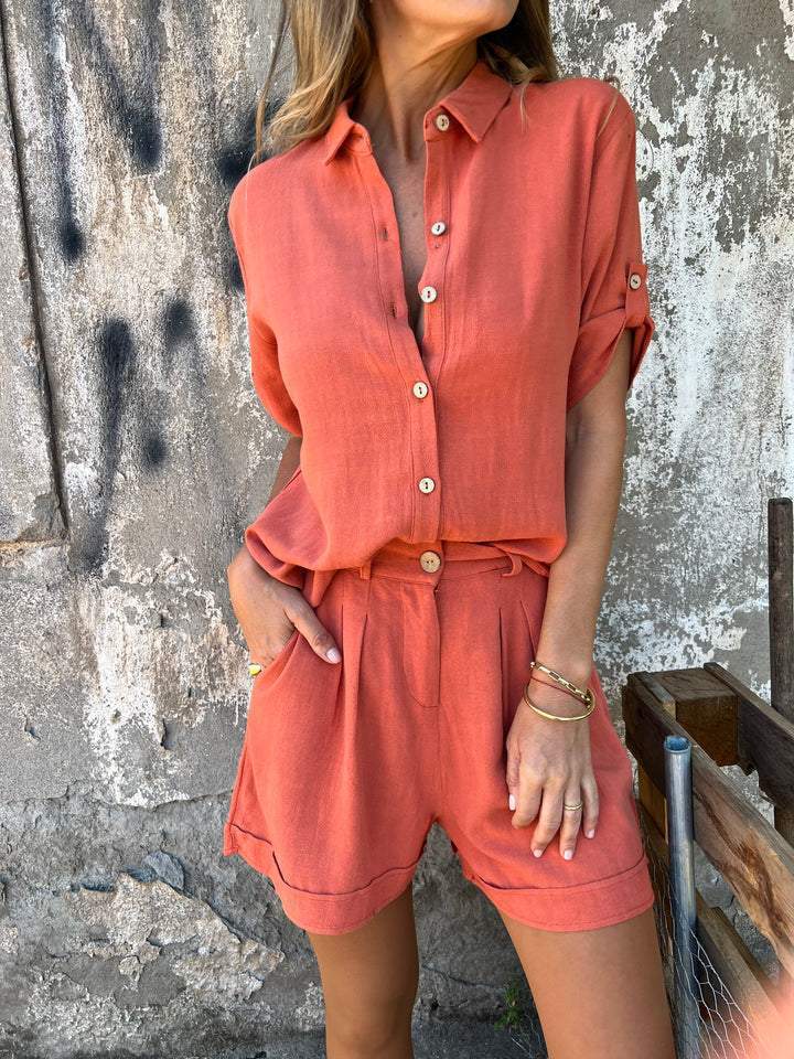 Ensemble Décontracté Été Coton & Lin Femme