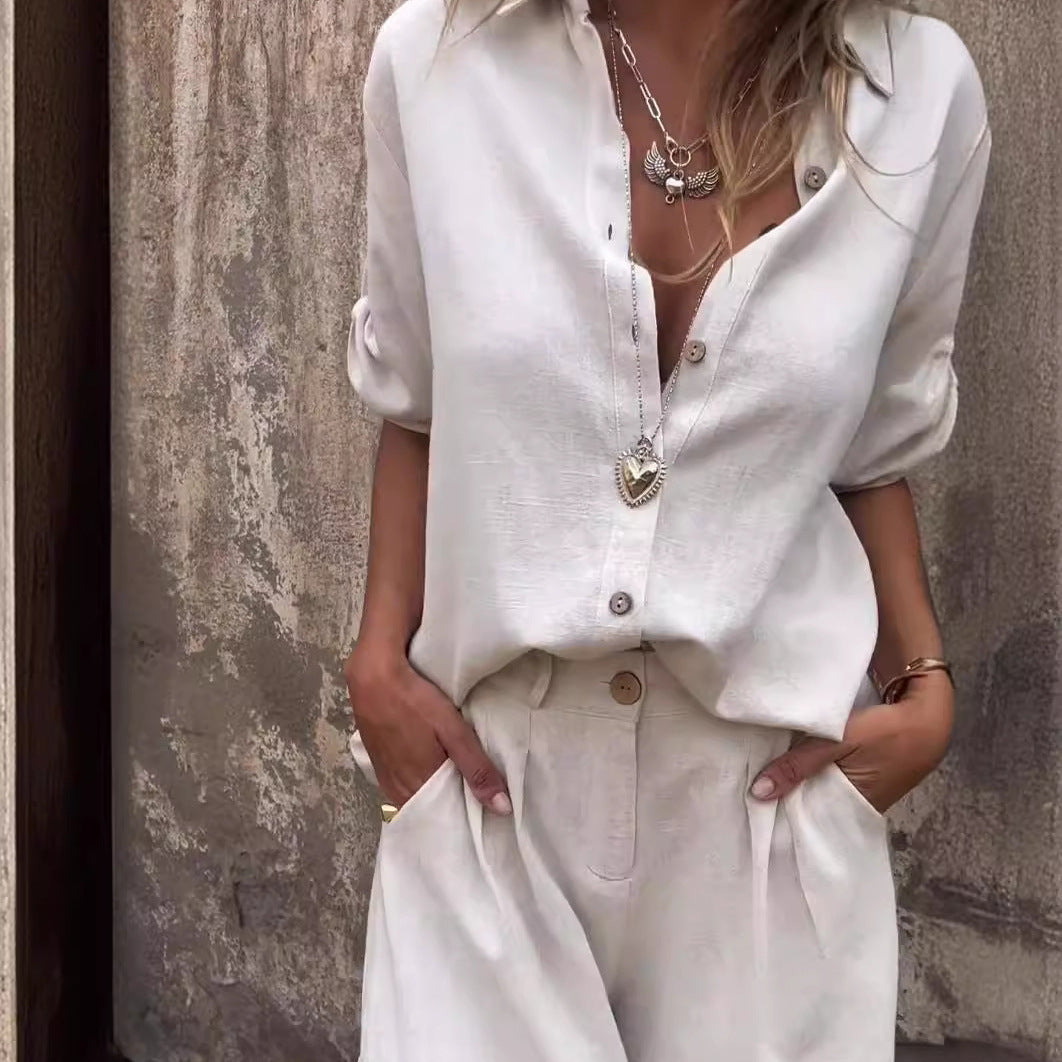 Ensemble Décontracté Été Coton & Lin Femme