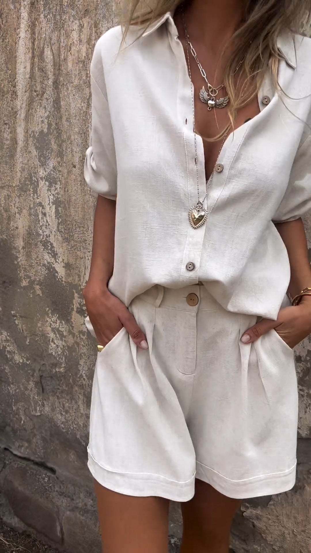 Ensemble Décontracté Été Coton & Lin Femme