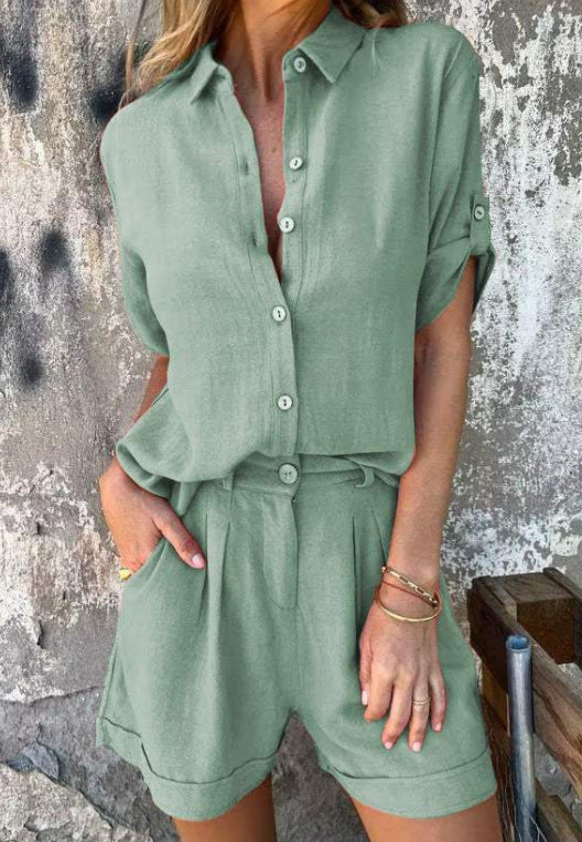 Ensemble Décontracté Été Coton & Lin Femme