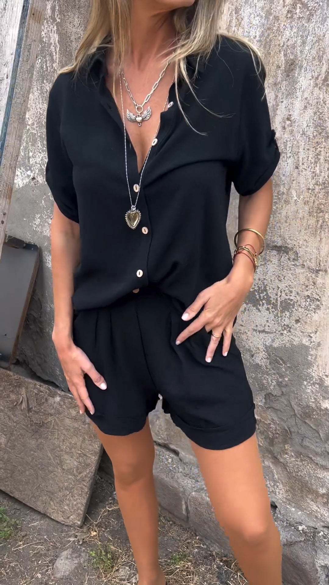 Ensemble Décontracté Été Coton & Lin Femme