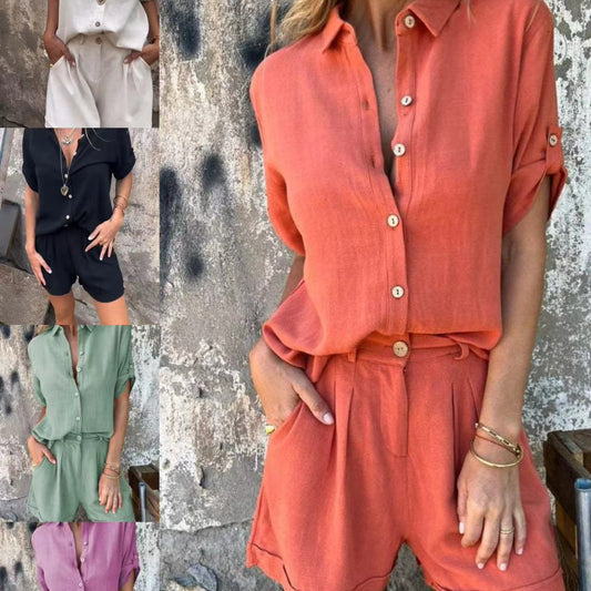 Ensemble Décontracté Été Coton & Lin Femme