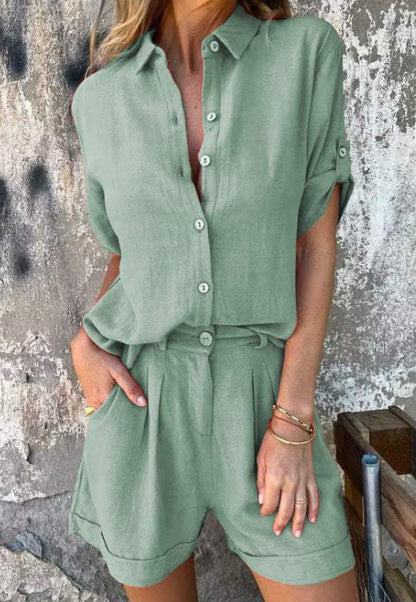 Ensemble Décontracté Été Coton & Lin Femme